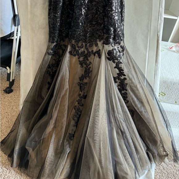 Jovani Black Mermaid Prom Gown Pageant Dress (length altered) - Picture 8 of 17